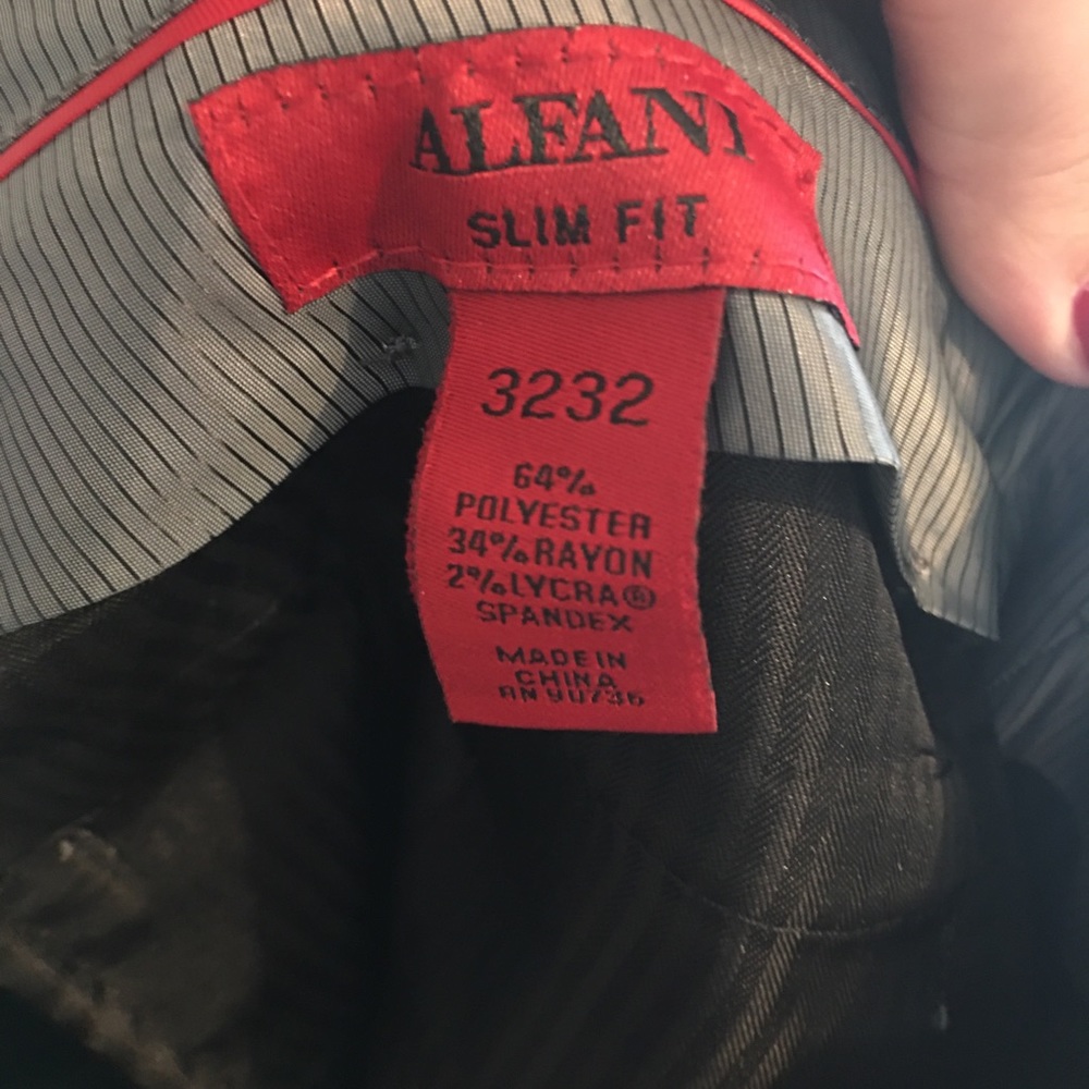 Alfani Grey Slim Fit Performance Stretch Pants 32 - Picture 5 of 5